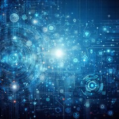 Obraz premium Background Abstract for Blue colored Tech Finance Fintech Pixel Pattern
