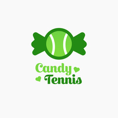 Candy Tennis Logo Design Template. Good for Business, Agency, Community and Organization. 