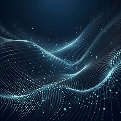 Abstract digital wave of particles. Futuristic point wave. Technology background vector.