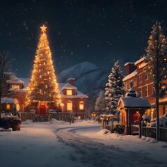 Christmas tree in the city. generated with AI