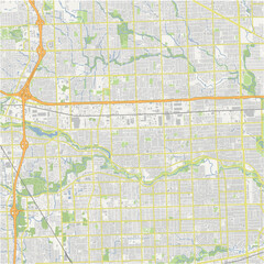 Obraz premium Map of Livonia in Michigan in a normal road map style. Contains layered vector with roads water, parks, etc.