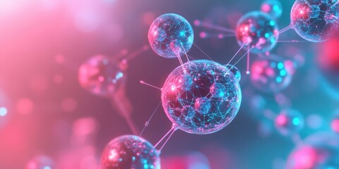Bonding structure of materials science are relying on knowledge from physics chemistry biology and geology. Colorful molecular structures in a digital space