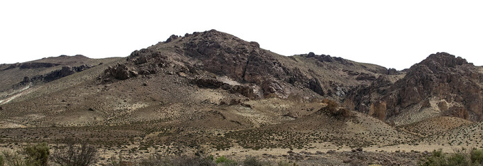 Mountains and stepppe patagonia landscape, chubut province, argentina