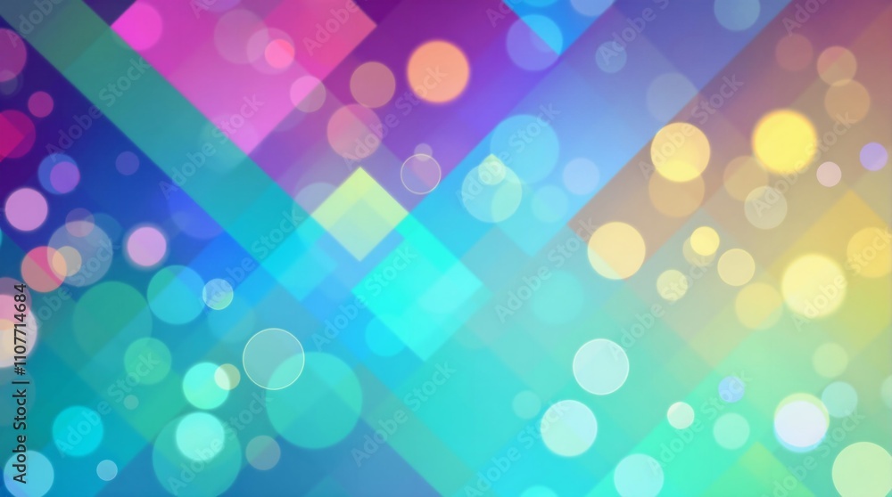 Poster abstract background with bokeh