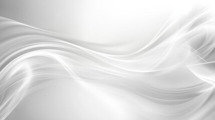 Fototapeta premium Ethereal White Wave Abstract Background