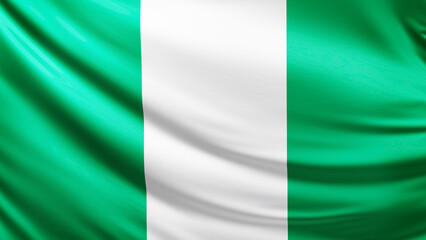 nigerian flag pictures, close-up shot of nigeria nation, africa, animated flag background photo, 3D photo of a flag, national symbol of the nigerian people, patriotism, full screen