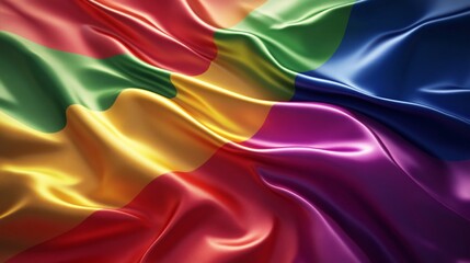 Rainbow flag waving in the wind: celebrating diversity and pride