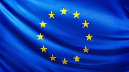 european flag pictures, close-up shot of the european union nation flag, european, animated flag background photo, 3D photo of a flag, national symbol of europe people, patriotism, full screen