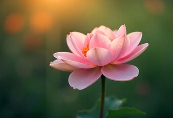 Obraz premium Beautiful Pink Lotus Flower Blooming in Natural Light