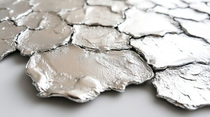 Fototapeta premium Abstract metallic surface with unique texture and patterns