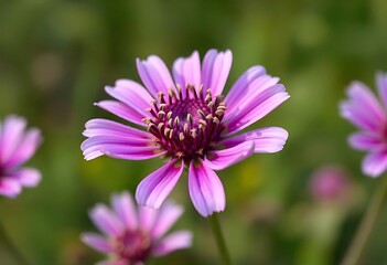 Fototapeta premium Flower blossom blooming in garden with pink petals