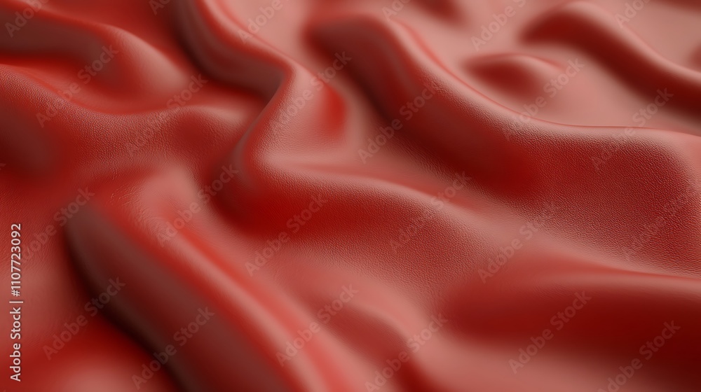 Poster A high-quality image featuring a solid red background enhanced with a subtle leather texture, ideal for design and creative projects.