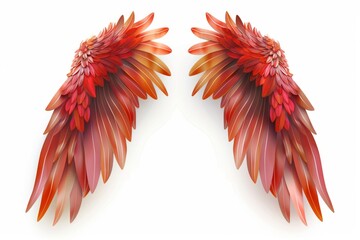 Obraz premium Wings icon, angel wings emblem, bird feathers silhouette, pigeon sign, spirituality symbol, elegance flight