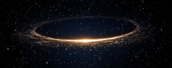 Fototapeta premium Asteroid belt orbiting a star in the deep space