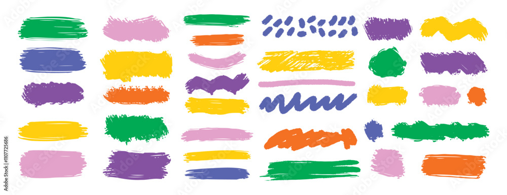 Poster brush paint background frame box. color stroke brush paint for text box square frame. vector hand dr