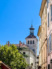 Obraz premium Street view of old village Valence in France