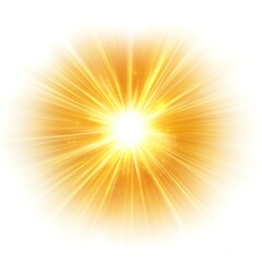 Radiant golden light burst effect background.