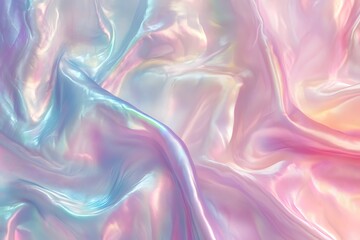 Obraz premium Close-up of iridescent fabric with flowing drapes