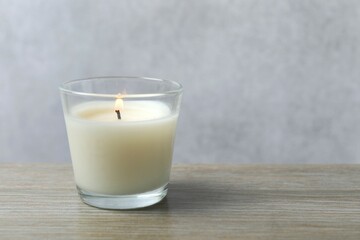 Aromatic candle on the table