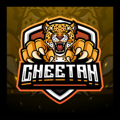 cheetah mascot esport logo design © REYYARTS