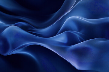 Obraz premium Calming Flowing Blue and Turquoise Waves, Soft Fluid Motion and Abstract Water Design for Relaxing and Serene Background