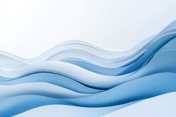 Obraz premium Calming Flowing Blue and Turquoise Waves, Soft Fluid Motion and Abstract Water Design for Relaxing and Serene Background