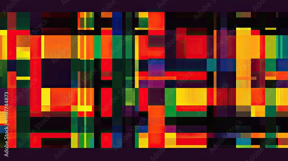 Poster abstract colorful geometric pattern design