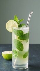 Mojito with lime to unwind Relaxing beverage