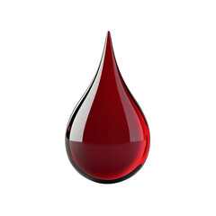 Obraz premium red wine or blood drop on png transparent background