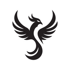 Fototapeta premium 2d Phoenix animal logo on white background