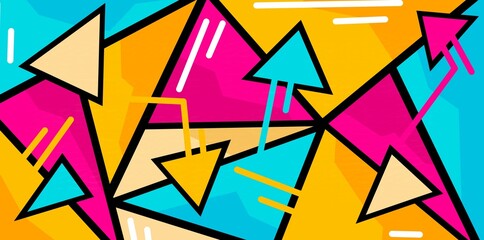 abstract triangle seamless graffiti background
