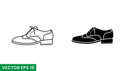 wingtip shoes vector icon