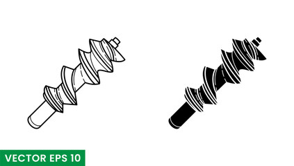 grinder blade vector icon