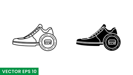 shoe polish vector icon isolated on white background