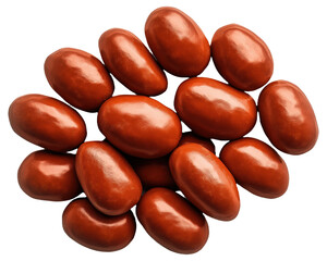 PNG Cluster of brown chocolate-covered almonds