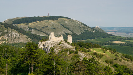 Fototapeta premium Landscape around Dolní Věstonice, Palava, Czech Republic. The landscape is full of vineyards, castles and history.