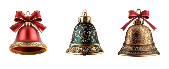 Christmas Bell isolated on white background - Holiday Decoration