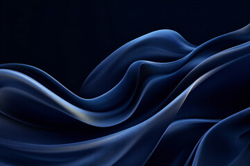 Obraz premium Calming Flowing Blue and Turquoise Waves, Soft Fluid Motion and Abstract Water Design for Relaxing and Serene Background