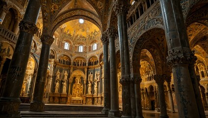Obraz premium Monreale Cathedral in Sicily, Italy.