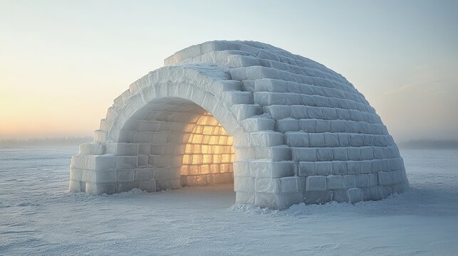 a igloo made of blocks