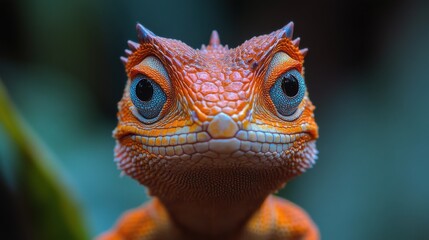 Obraz premium a lizard with a spikey head