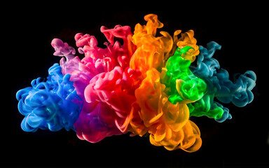 Obraz premium a colorful smoke in the air