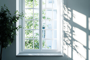 Obraz premium Sunlight Streaming Through a White Window