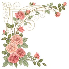 background with roses