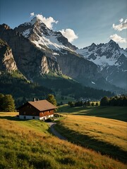 Mountain scenery in Switzerland.