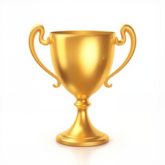 gold cup isolated on white background