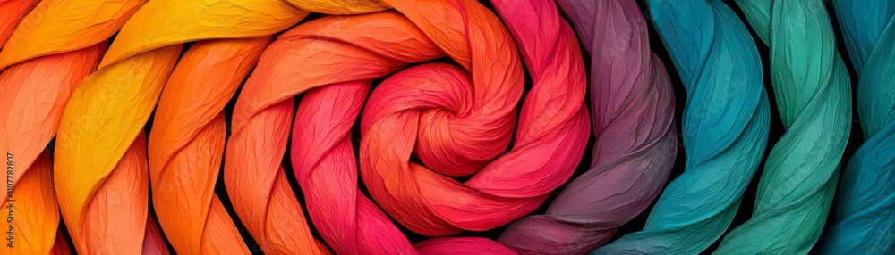 Poster vibrant swirling ropes in a spectrum of colors create a captivating visual display.