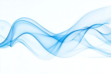 Obraz premium Calming Flowing Blue and Turquoise Waves, Soft Fluid Motion and Abstract Water Design for Relaxing and Serene Background