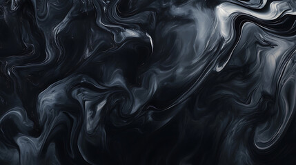 Fototapeta premium A black and white abstract painting with a lot of swirls and lines