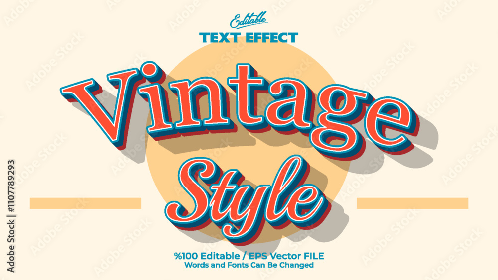 Poster Editable Retro Style Text Effect